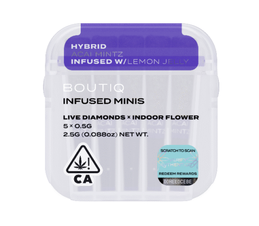 BOUTIQ INFUSED PRE ROLLS Acai Mintz x Lemon Jelly